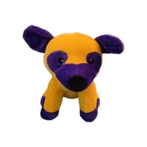 Peek A Boo Toys Plush Dog Yellow With Purple Ears, Stuffed Animal, Puppy Dog